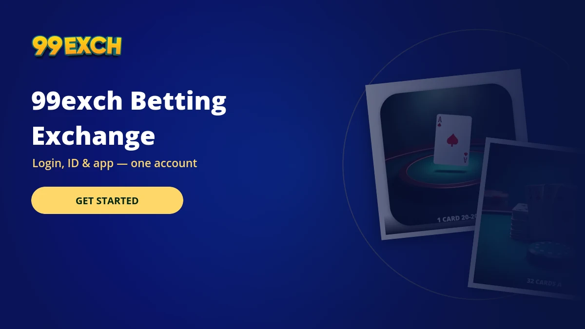 99exch online betting exchange banner with card and casino game tiles