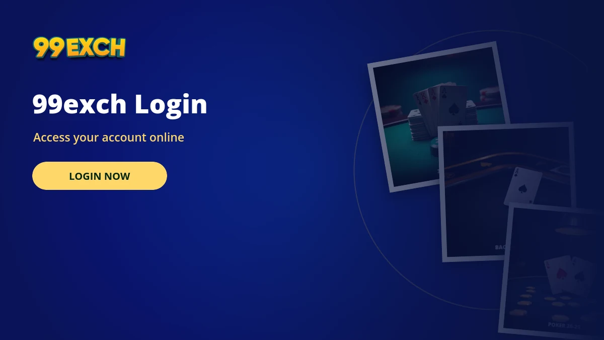 99exch login access banner with 32 cards and baccarat game tiles